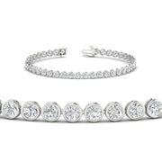 Diamond Bezel Set Tennis Bracelet 4 Carat